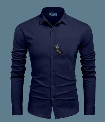 ALVIN ENTERPRISE Men Solid Casual Blue Shirt