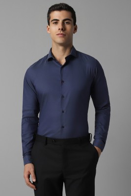 LOUIS PHILIPPE Men Solid Formal Dark Blue Shirt