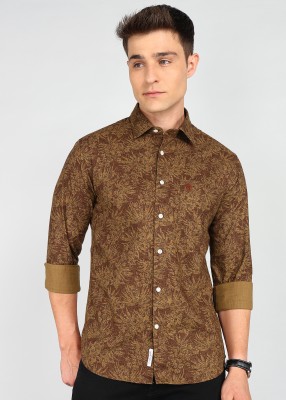 U.S. POLO ASSN. Men Solid Casual Brown Shirt