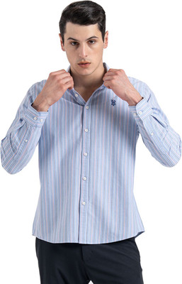 RED TAPE Men Striped Casual Blue Shirt