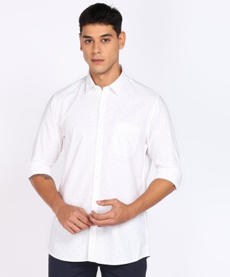 PETER ENGLAND Men Printed Casual White Shirt