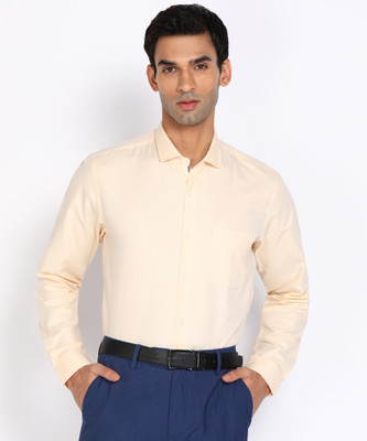 PETER ENGLAND Men Checkered Formal Cream Shirt