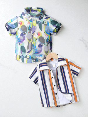 KIDOOZA Boys Printed, Checkered Casual Multicolor Shirt