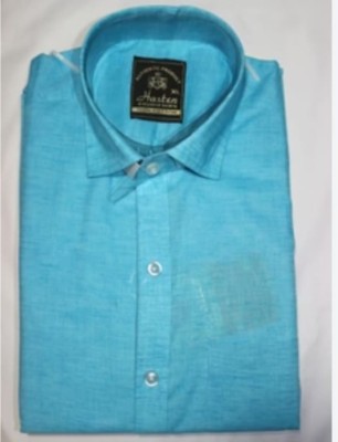 KUMAR Men Solid Casual Blue Shirt