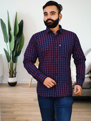 VK WINTER WEAR Men Checkered Casual Multicolor Shirt