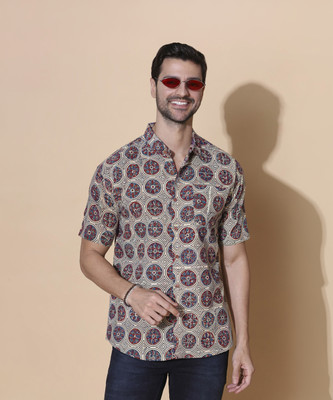 Moshi Men Printed Casual Multicolor Shirt