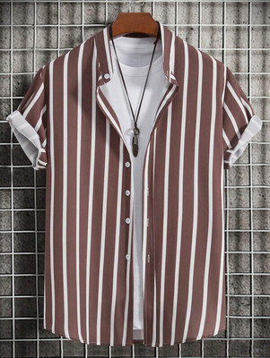 Hookstep Men Striped Casual Multicolor Shirt