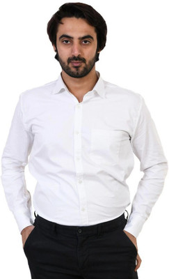 El Senor Men Solid Formal White Shirt