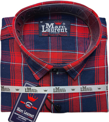 Trending Ayansh Men Solid Casual Dark Blue, Red, White Shirt