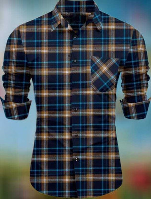 ECLORA Men Solid Formal Yellow Shirt