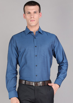 VAN HEUSEN Men Self Design Formal Grey Shirt