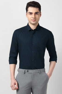PETER ENGLAND Men Printed Formal Blue Shirt