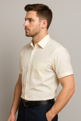Adam Phillip Men Solid Formal White Shirt