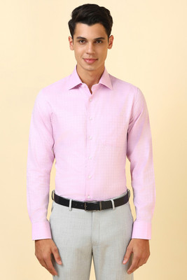 Allen Solly Men Solid Formal Pink Shirt