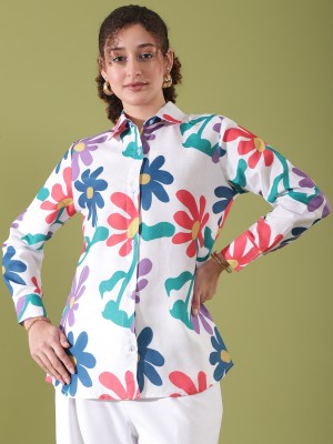 AA-HA! Women Floral Print Casual Multicolor Shirt