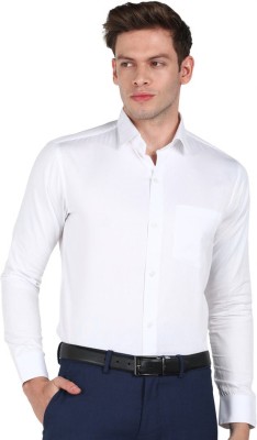 Bruttlyn Men Solid Formal White Shirt