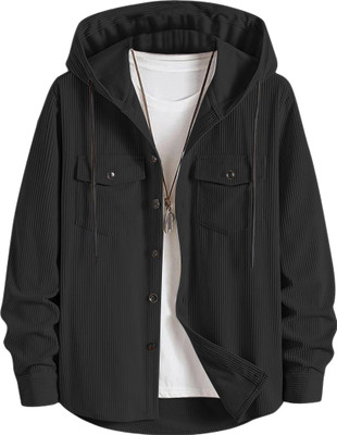 Horseman Men Solid Casual Black Shirt