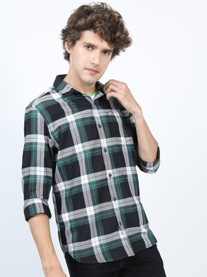 HIGHLANDER Men Checkered Casual Multicolor Shirt