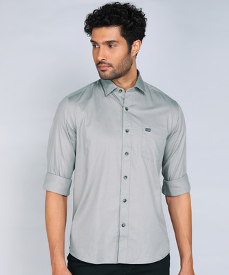 Arrow Sport Men Solid Casual Grey Shirt
