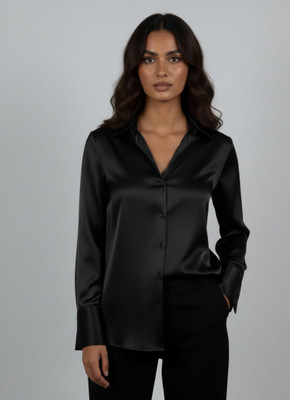 NG Fashion Women Solid Casual Black Shirt