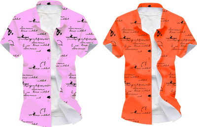 Blue dove Men Printed Casual Multicolor Shirt(Pack of 2)