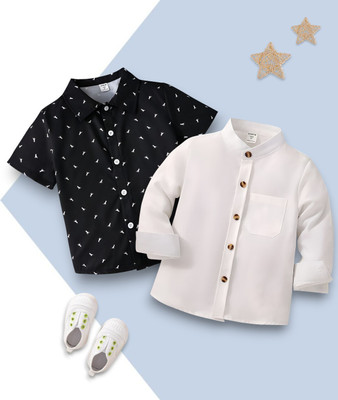 KIDGARB Boys Printed Casual Multicolor Shirt(Pack of 2)