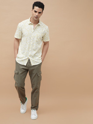 CODE by Lifestyle Men Printed Casual White Shirt