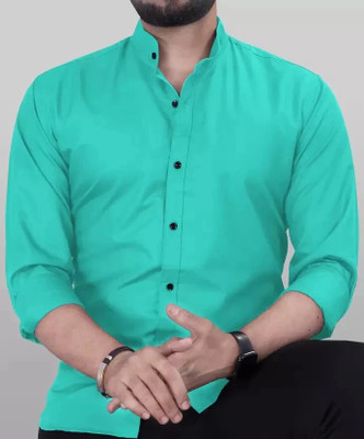 VTEXX Men Solid Casual Blue Shirt