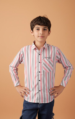 PROVOGUE Boys Striped Casual Multicolor Shirt