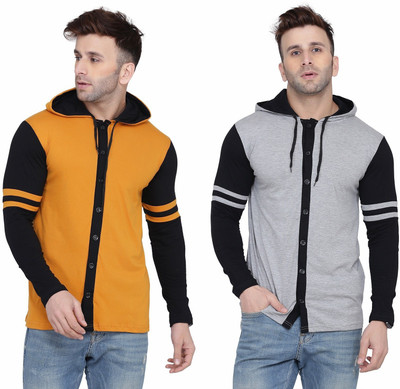 BEYOU FASHION Men Solid Casual Multicolor Shirt(Pack of 2)