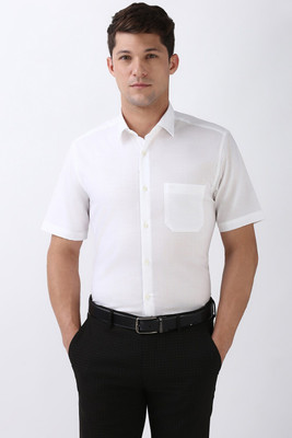 PETER ENGLAND Men Self Design Formal White Shirt