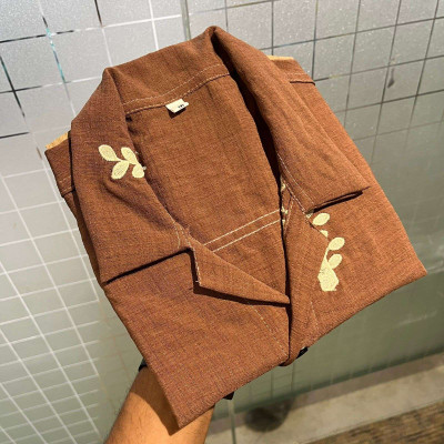 LEMZODIC Men Printed Casual Brown Shirt