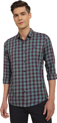 Allen Solly Men Checkered Casual Purple Shirt
