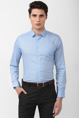 VAN HEUSEN Men Checkered Casual Light Blue Shirt