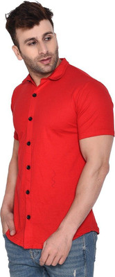 Blisstone Men Solid Casual Red Shirt