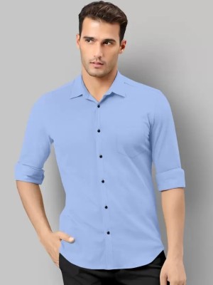 Ramji Fashion Men Solid Casual Light Blue Shirt