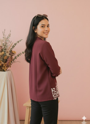 Beau Dell Women Embroidered Casual Brown Shirt