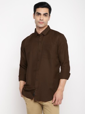 Mayur Creation Men Washed Casual Brown Shirt