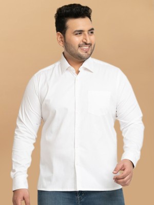 METRONAUT PLUS Men Solid Casual White Shirt