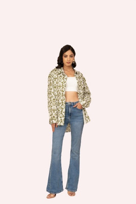 Prachi Creation Women Dyed/Ombre Casual Light Green Shirt