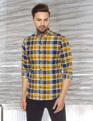 SHAH TEXTILES Men Checkered Casual Multicolor Shirt
