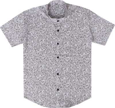 Cay Boys Printed Casual White Shirt