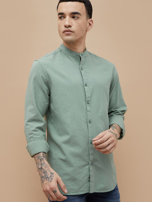 Fame Forever by Lifestyle Men Solid Casual Green Shirt