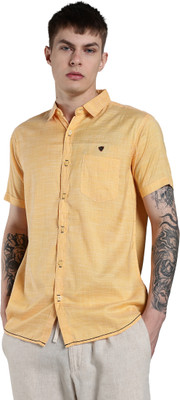KUONS AVENUE Men Printed Casual Orange Shirt
