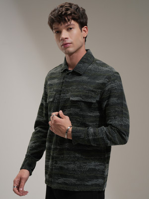 HIGHLANDER Men Self Design Casual Multicolor Shirt