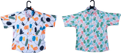 zevbisa Boys Printed Casual Multicolor Shirt(Pack of 2)