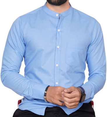 GLOBAL NOMAD Men Solid Casual Blue Shirt
