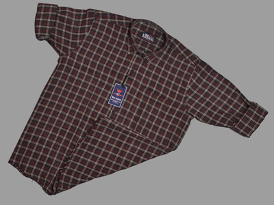 Gudiya Trend Men Checkered Casual Brown, Beige Shirt