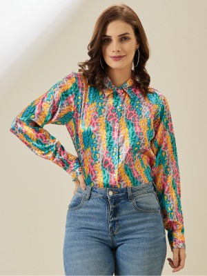 Panthcreation Women Dyed/Ombre Party Multicolor Shirt