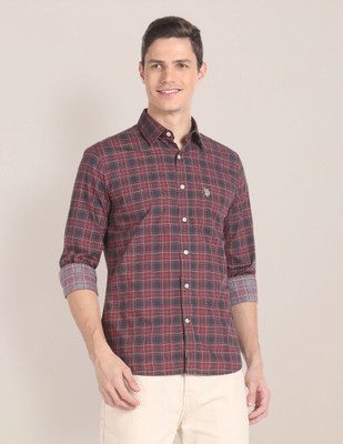 U.S. POLO ASSN. Men Checkered Casual Multicolor Shirt